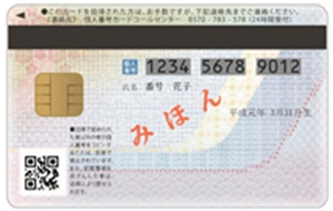 個人番号カード裏面(イメージ)の画像