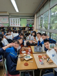 写真：区長の訪問の様子