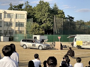 模擬事故 写真