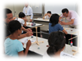 過去の開催の様子 棒はかり作成