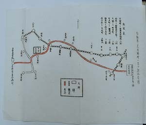 自動車差出場所に至る経路要図」(昭和16年4月30日)
