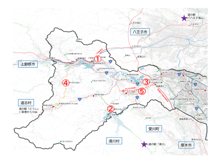 道の駅設置候補地 地図