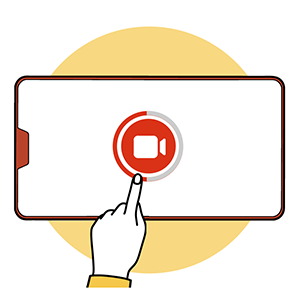 撮影している映像は消防へ送信され、現場状況を確認のイメージ