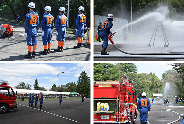 消防操法大会の様子