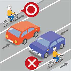 逆走のイラスト