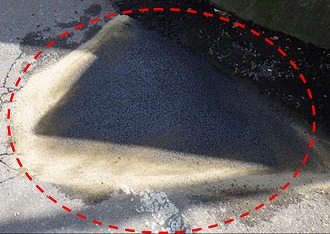 4月事例補修後の道路